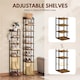 image 6 of Yaheetech 10-Layer Rustic Vintage Shoe Rack for Compact Spaces-Rustic Brown