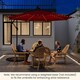 image 4 of COSTWAY 303 cm Patio Parasol Solar LED Cantilever Offset Umbrella Red