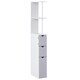 image 6 of HOMCOM Tall Bathroom Storage Cabinet with Shelf and Drawers, White, Grey
