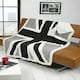 image 1 of Union Jack Polyester Throw (130x160cm) Black
