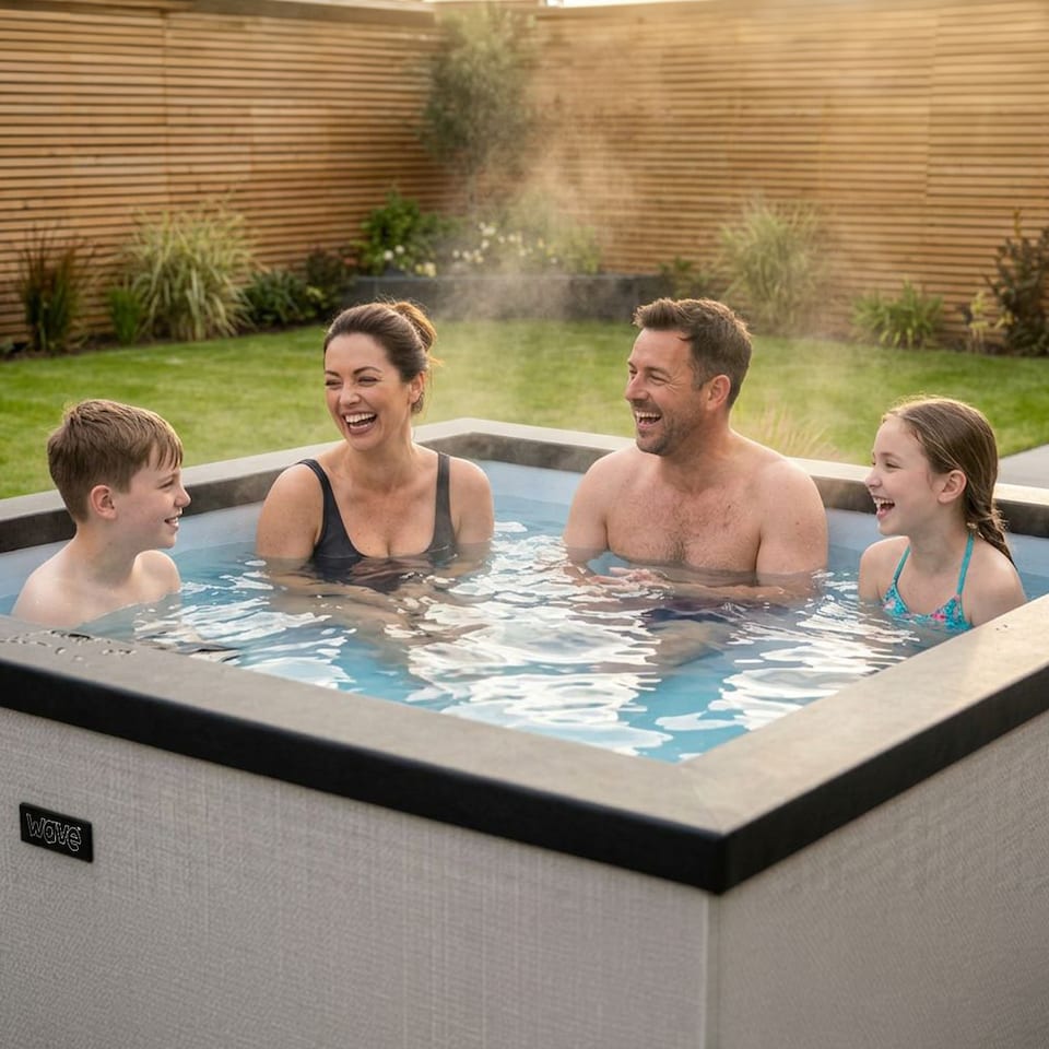 image 1 of Wave Garda 4 Person Eco Foam Hot Tub, Graphite Grey