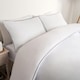 image 2 of OHS Luxury Soft Microfibre Piped Edge Duvet Quilt Cover and Pillowcase Set, Double - Black/White