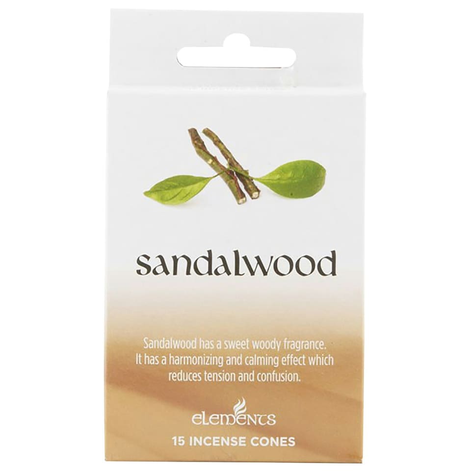 image 1 of Elements Sandalwood Incense Cones (Box Of 12 Packs) - Brown - One Size