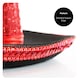 image 5 of Pack of 6 Red Sequin Top Hat Red | One Size