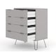 image 6 of Augusta 4 Drawer Industrial Bedroom Furniture Chest of Drawers - Stylish Storage Cabinet | Grey | Grey | 1