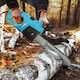 image 2 of DURHAND Electric Chainsaw Garden Tools, 2000 W for Wood, Blue