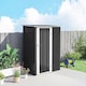 image 9 of Outsunny 5ft x 3ft Garden Storage Shed, Outdoor Metal Shed with Sloped Roof, Lockable Door for Tools, Equipment, Grey