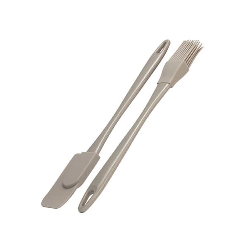 image 1 of Fusion Twist Mini Pastry Brush & Jar Scraper Set Grey