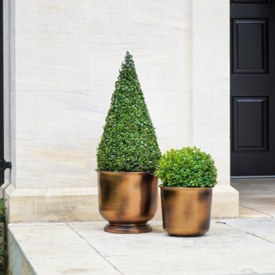 image 1 of Outdoor Hampton Rectangular Planter - Metal - L49 x W84 x H49 cm - Copper Copper