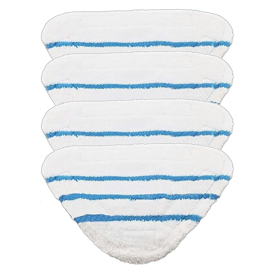 image 1 of SPARES2GO Washable Microfibre Cover Pads for Beldray 5-in-1 9-in-1 Steam Cleaner Mop (Pack of 4)