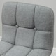 image 8 of HOMCOM Bar stool Set of 2 Armless Button-Tufted Counter Height Bar Chairs Grey