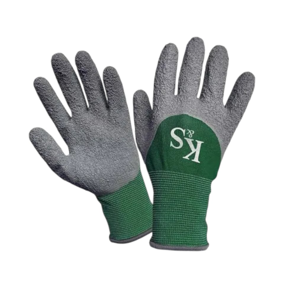 image 1 of Kent & Stowe All Round Grip Gardening Gloves Medium with Durable Crinkle Latex Texture and Comfortable Seamless Liner
