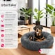 image 2 of Dog Bed Maja - round with long plush, thick padding with raised edge, washable and non-slip | Grey | grey | L | 1