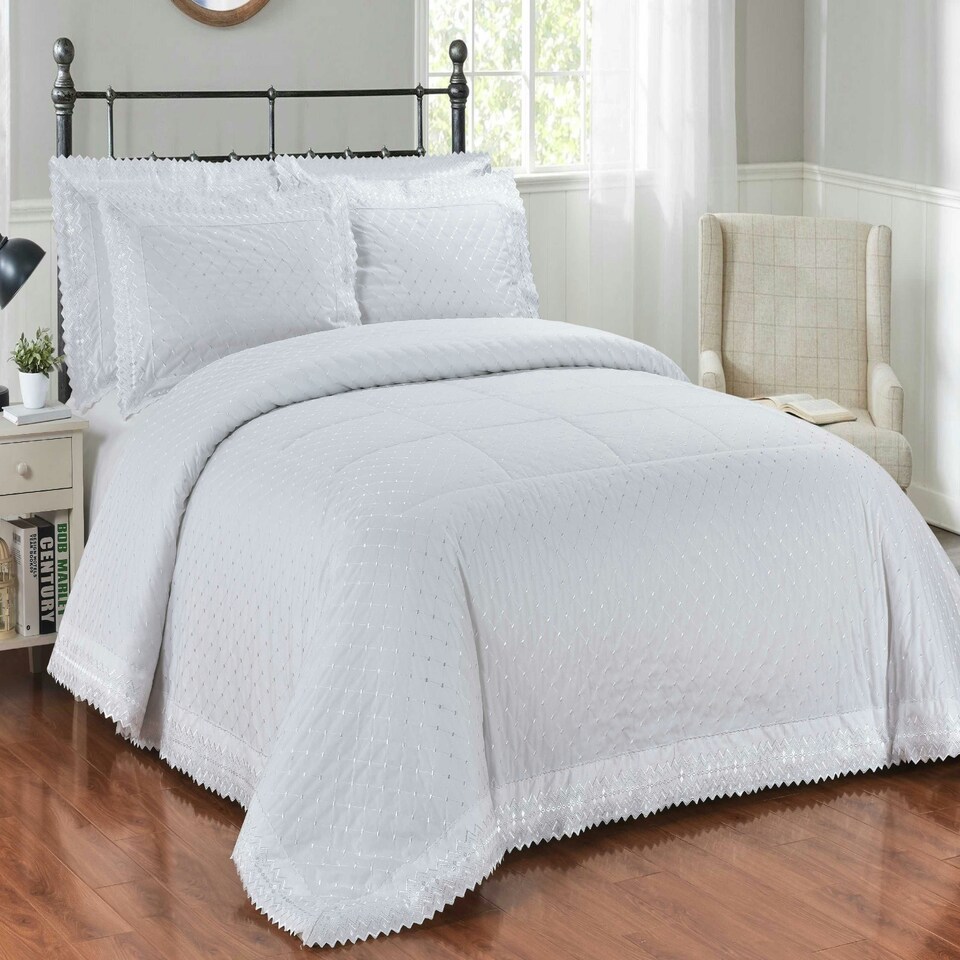 image 1 of Richmond Polycotton Luxury Duvet Cover Set With Pillowcase Cream | Super King