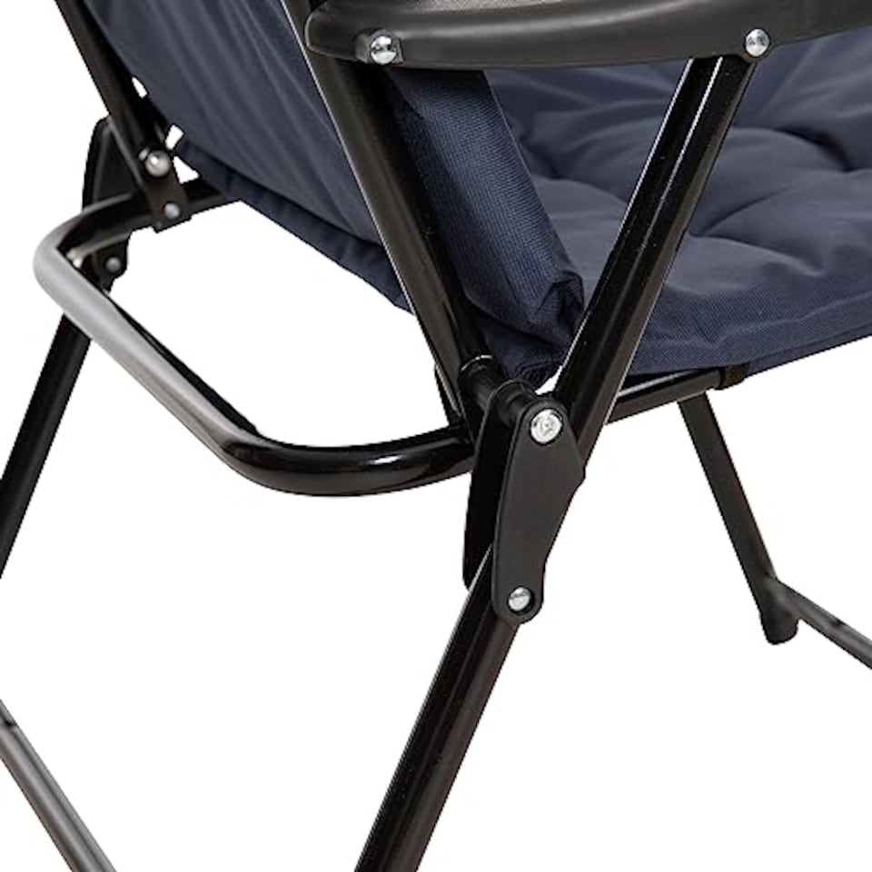 image 1 of Trespass Paddy Folding Camping & Garden Deck Chair - Foam Padded Seat, Steel Frame, Foldable Lightweight 3.8kg, H93 X W60 X D60cm