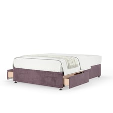 Signature Platinum 2000 Pocket Sprung Mauve Naples Velvet 2 Drawer Divan Set Small Single