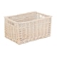 image 7 of Large Wicker White Wash Storage Open Basket | White | White