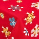image 2 of Homescapes Cotton Christmas Red Snowflake Tablecloth - 137 x 178 cm | Red | 137cm x 178cm (54" x 70")