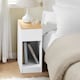 image 10 of SoBuy FBT111-WN Slim Bedside Table Bedside Cabinet Narrow Side Table Nightstand with Drawer and Shelf for Bedroom