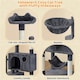 image 4 of Yaheetech 163 cm Large Cat Tower with Condos Platform Perch Dark Grey