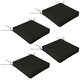 image 1 of Outsunny Set of 4 Outdoor Seat Cushion with Ties, for Patio Furniture, Beige 
