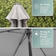 image 5 of VonHaus Steel Parasol Grey 2M Hand Crank & Tilt Function | Multi | 2M