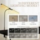 image 4 of HOMCOM Double Head Table Lamp with 3 Colour Modes & 10 Dimmable, Black | Black | 61W x 5.5D x 64H cm