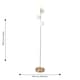 image 9 of Satin Brass Floor Lamp with Opal Globe Shades | Bronze | Small | 1