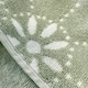 image 2 of Luxury Marrakesh Floral Geo Patterned Towels - 100% Cotton Green | Sage Green | Bath sheet