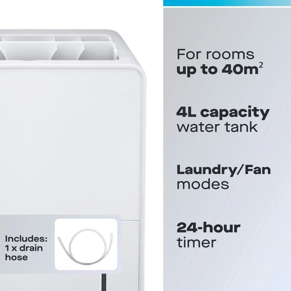 image 1 of Daewoo 30L Dehumidifier with Laundry & Quiet Modes, Air Purifier, 4L Tank