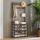 image 6 of Coat Rack Stand With 5 Tier Shoe Bench One Size
