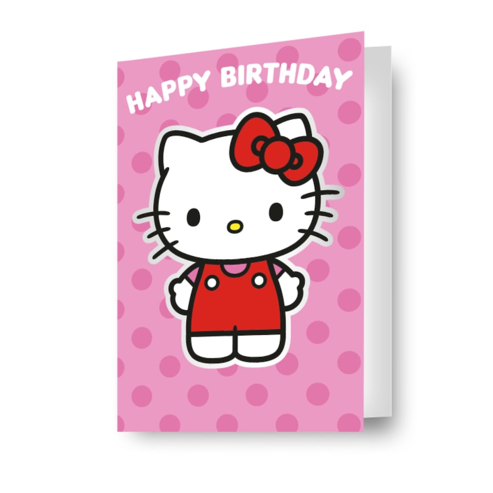 image 1 of Hello Kitty Sticker Birthday Card
