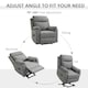 image 3 of HOMCOM Power Lift Chair Electric Riser Recliner with Remote Control, Grey Grey