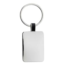 XD Collection Rectangle Recycled Keyring - Silver - One Size