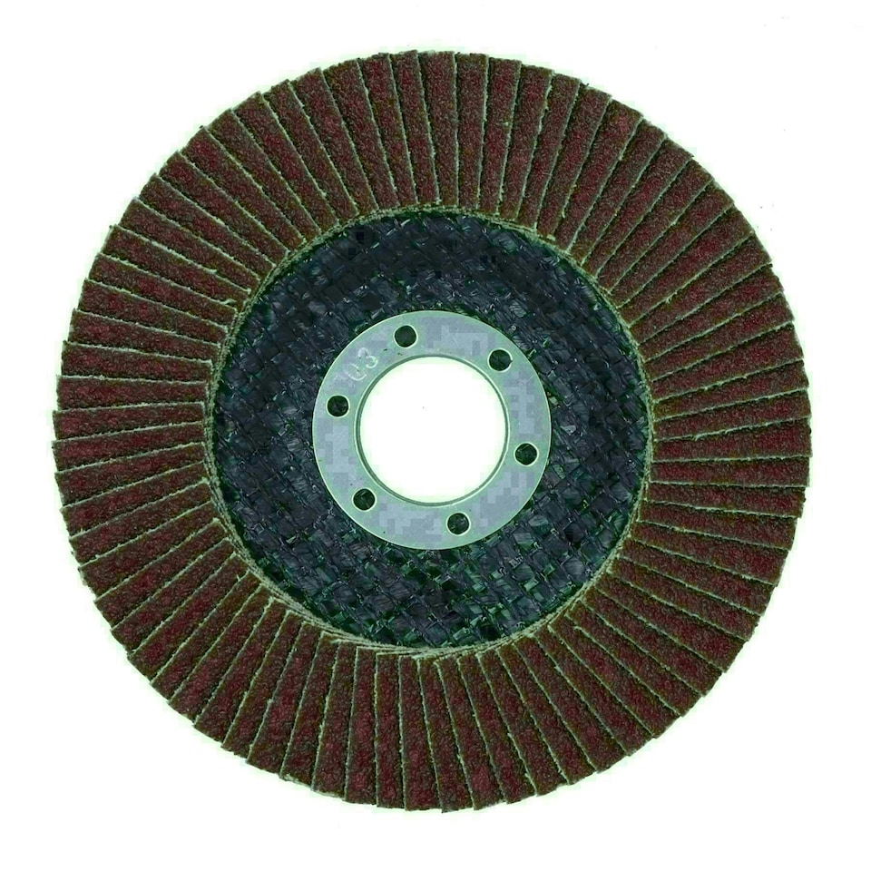 image 1 of 100 x Flap Discs 80 Grit Angle Grinder 4.5" (115mm) Flat Sanding Grinding AU014