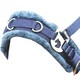 image 3 of Shires Fleece Lined Plush Horse Lunge Cavesson - Navy - Pony