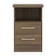 image 2 of Nevada 2 Drawer Bedside Cabinet Brown | Rustic Oak