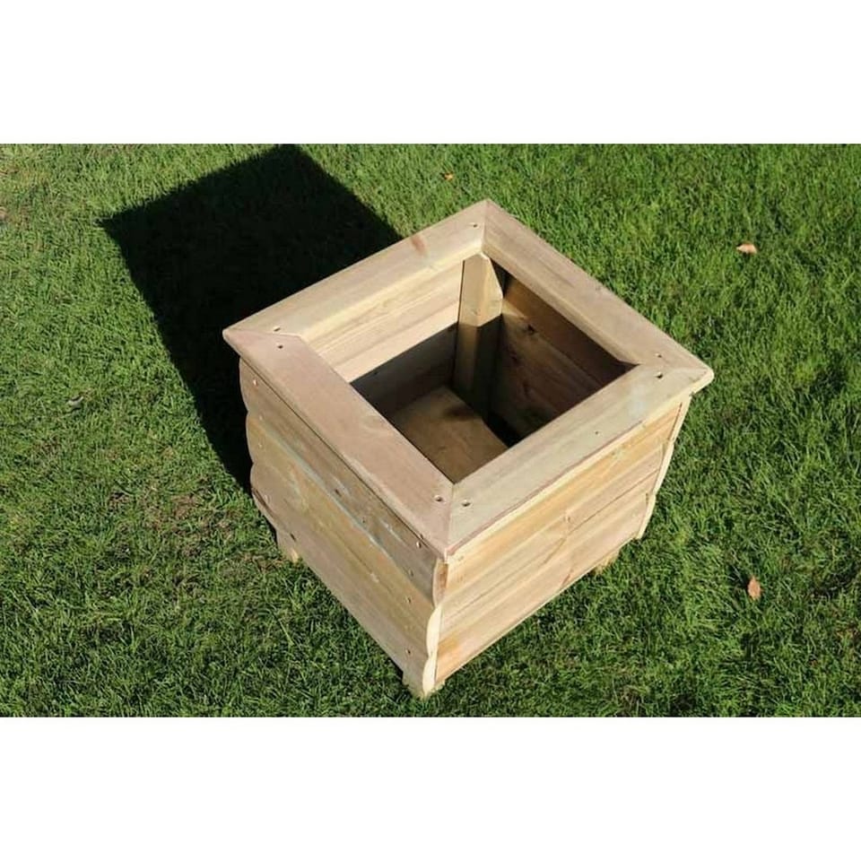 image 1 of Multi Pack of 3 - Square Planters, Wooden Garden Pot/Tub for Plants - L40 x W40 x H40 cm - Fully Assembled | Brown