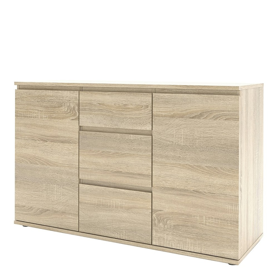 image 1 of Nova Sideboard 3 Drawers 2 Doors in Oak