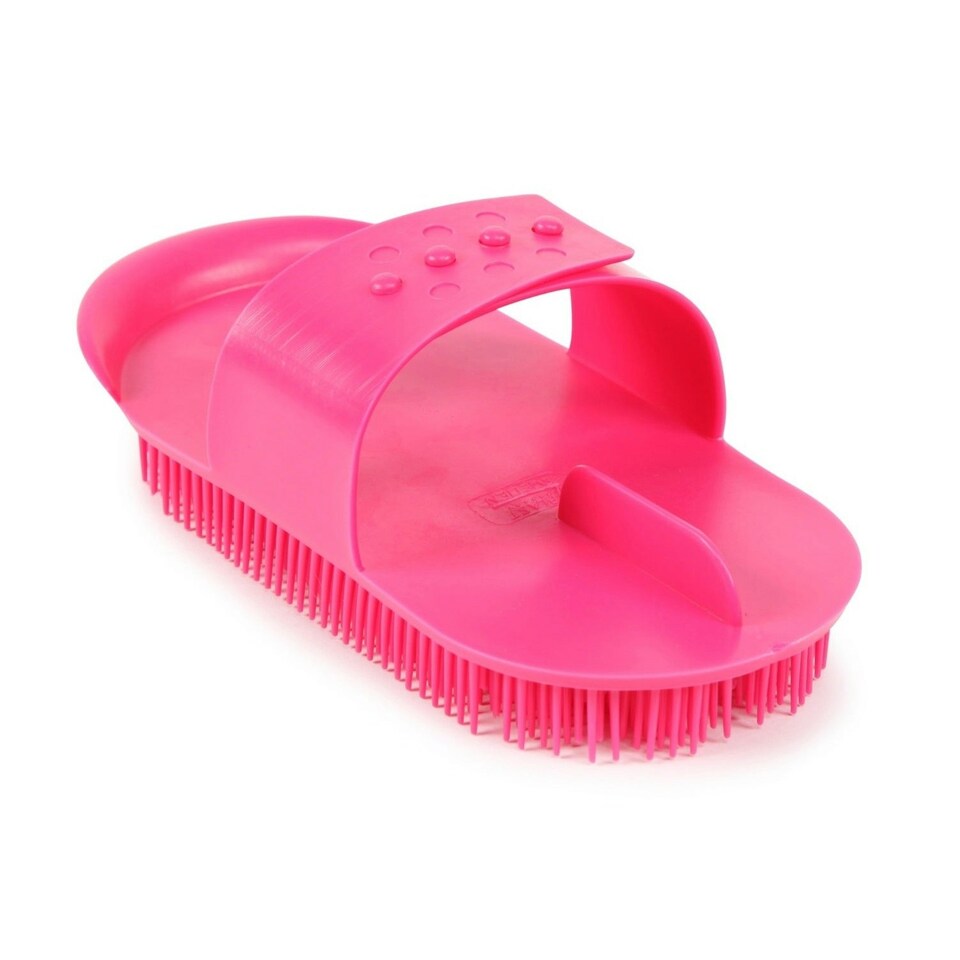 image 1 of Shires Plastic Horse Curry Comb - Baby Pink - One Size