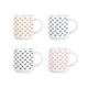 image 2 of Beagle Stacking Mugs Set - Colourful Silhouettes Ceramic Cups Set of 4 with Metal Stand, Dog Gifts | White