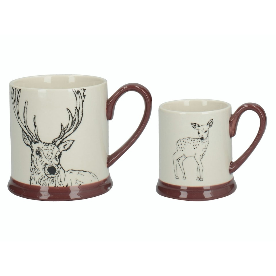 image 1 of Creative Tops Into The Wild Set with Two Sets of Mugs - Deer & Fox