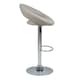 image 3 of Plump Light Grey Swivel Bar Stool with Open Back