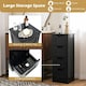 image 5 of COSTWAY Bathroom Storage Cabinet Storage Organizer Black Grey
