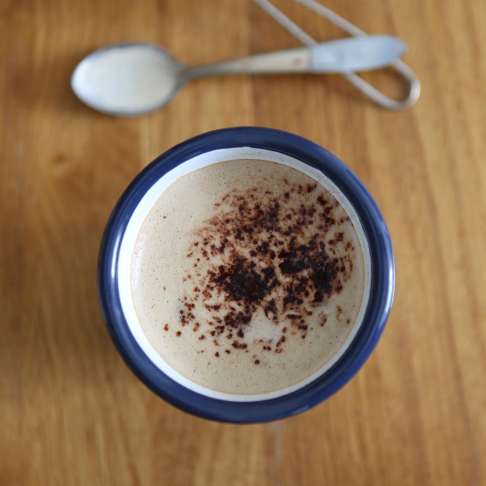 image 1 of Argon Tableware White Enamel Tumblers - 300ml - Blue - Pack of 3 | White | Blue