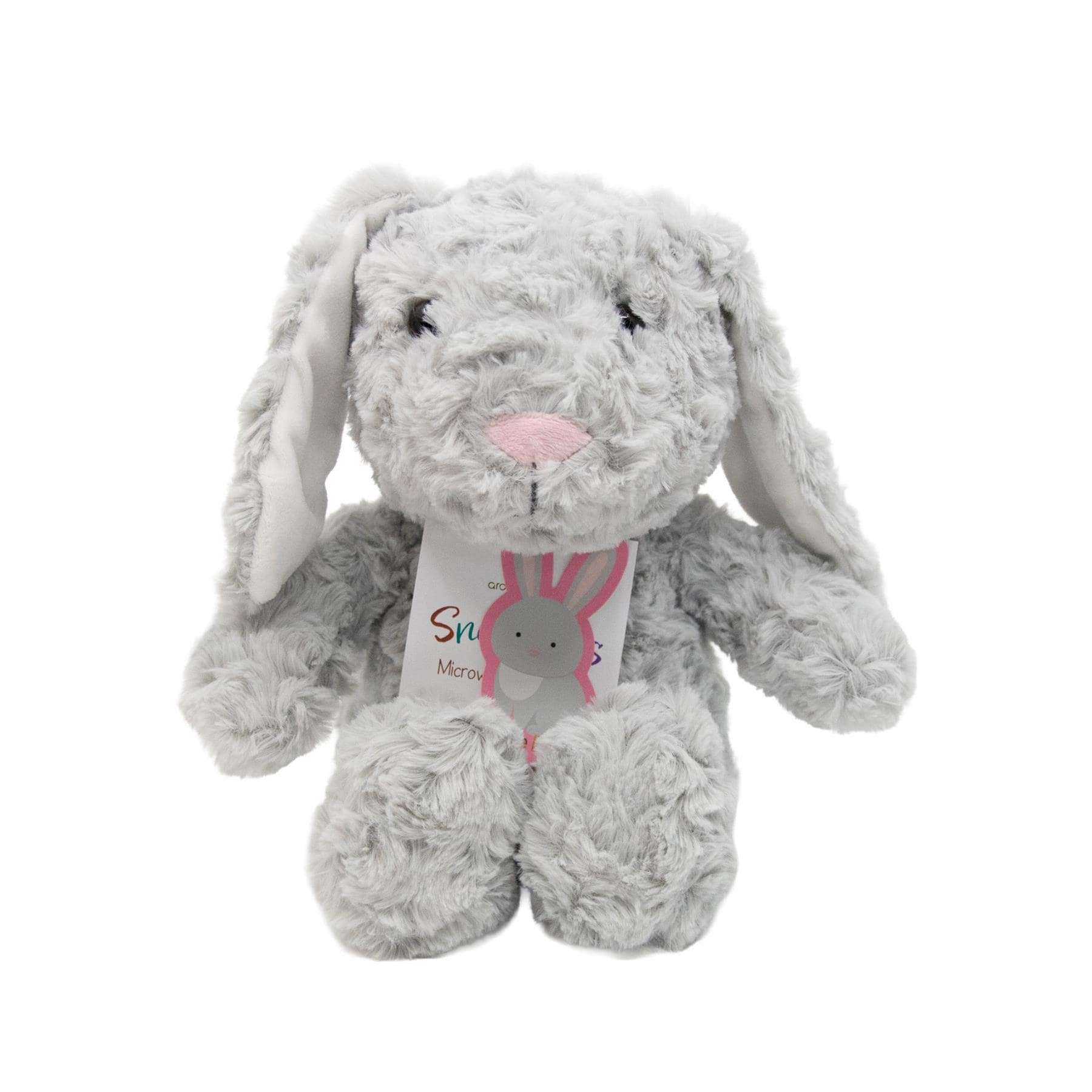 Aroma Home Microwavable Bunny Plush Heating Pad in Grey