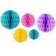 image 1 of Honeycombs Ball Decorations (5pk) - Multicolour