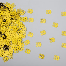 1 Pack 14g 50th Gold Anniversary Birthday Confetti