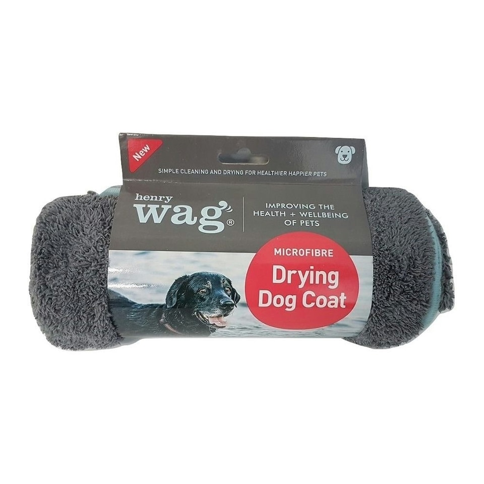 image 1 of Henry Wag Dog Drying Coat - Grey - Large