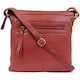 image 1 of Butter Soft Premium Leather Cross Body Bag, Adjustable Shoulder Strap Red | Red